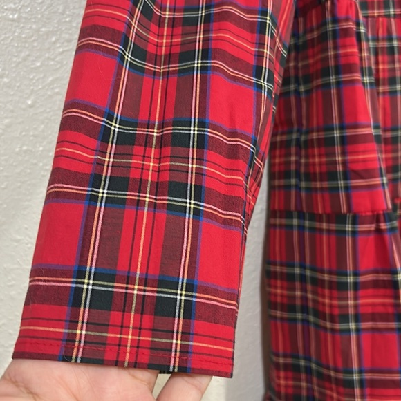 SAIL TO SABLE WOMENS RED PLAID LONG SLEEVE TUNIC FLARE DRESS Sz XL - Picture 8 of 12